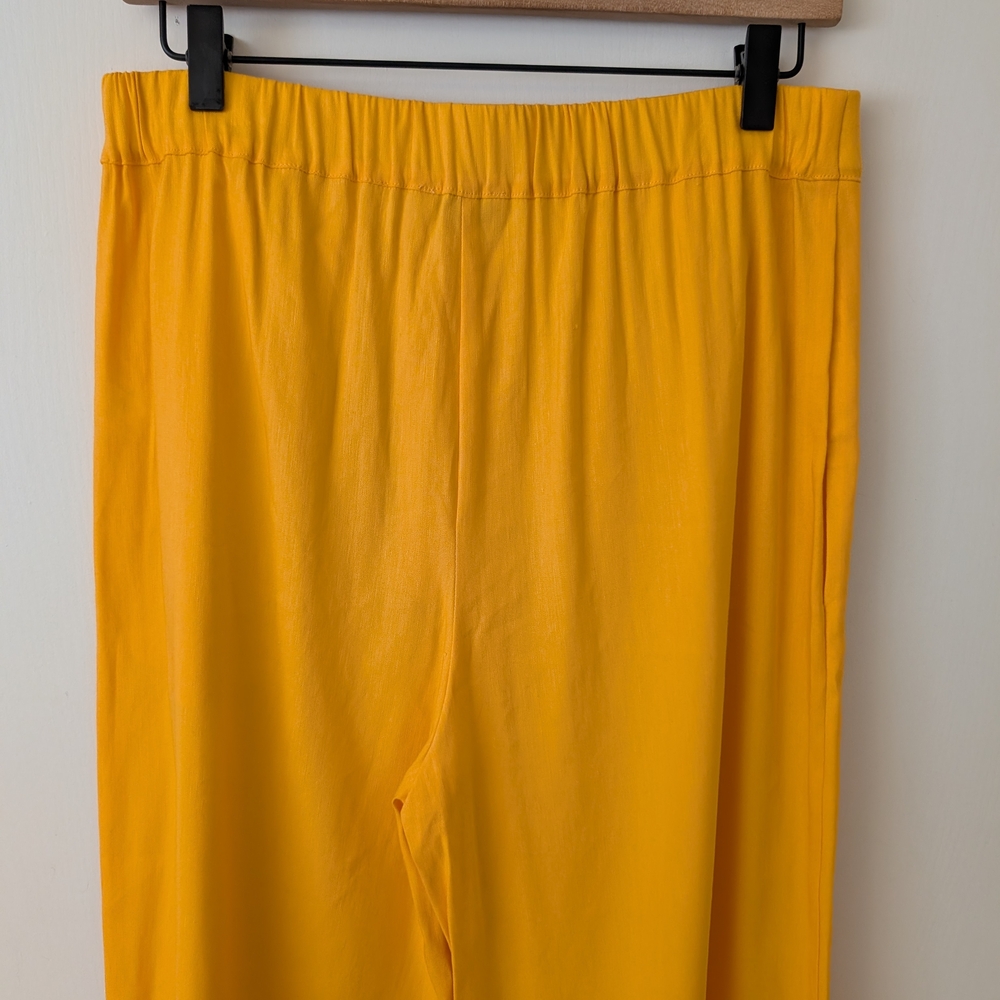 Gianni Bini Womens 8 Lucie Linen Pants Apricot NWT Vacation Resortwear Coastal - Picture 6 of 8